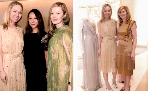 Left Christine Ciina Feng and Tatiana Sorokko at the Rodarte luncheion